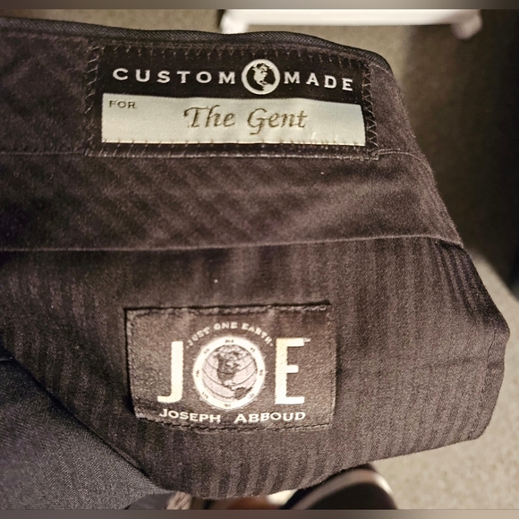 Joseph Abboud Custom Made Herringbone/Paisley Vest And Slacks Bundle - Picture 12 of 13